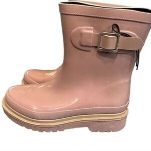 Chooka Women's Tan Mid-Calf Rain Boots Size 6 Slip-Resistant